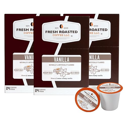 Miniatura 243 de Fresh Roasted Coffee, Papúa Nueva Guinea, tostado medio, Kosher, compatible con K-Cup, 24 cápsulas