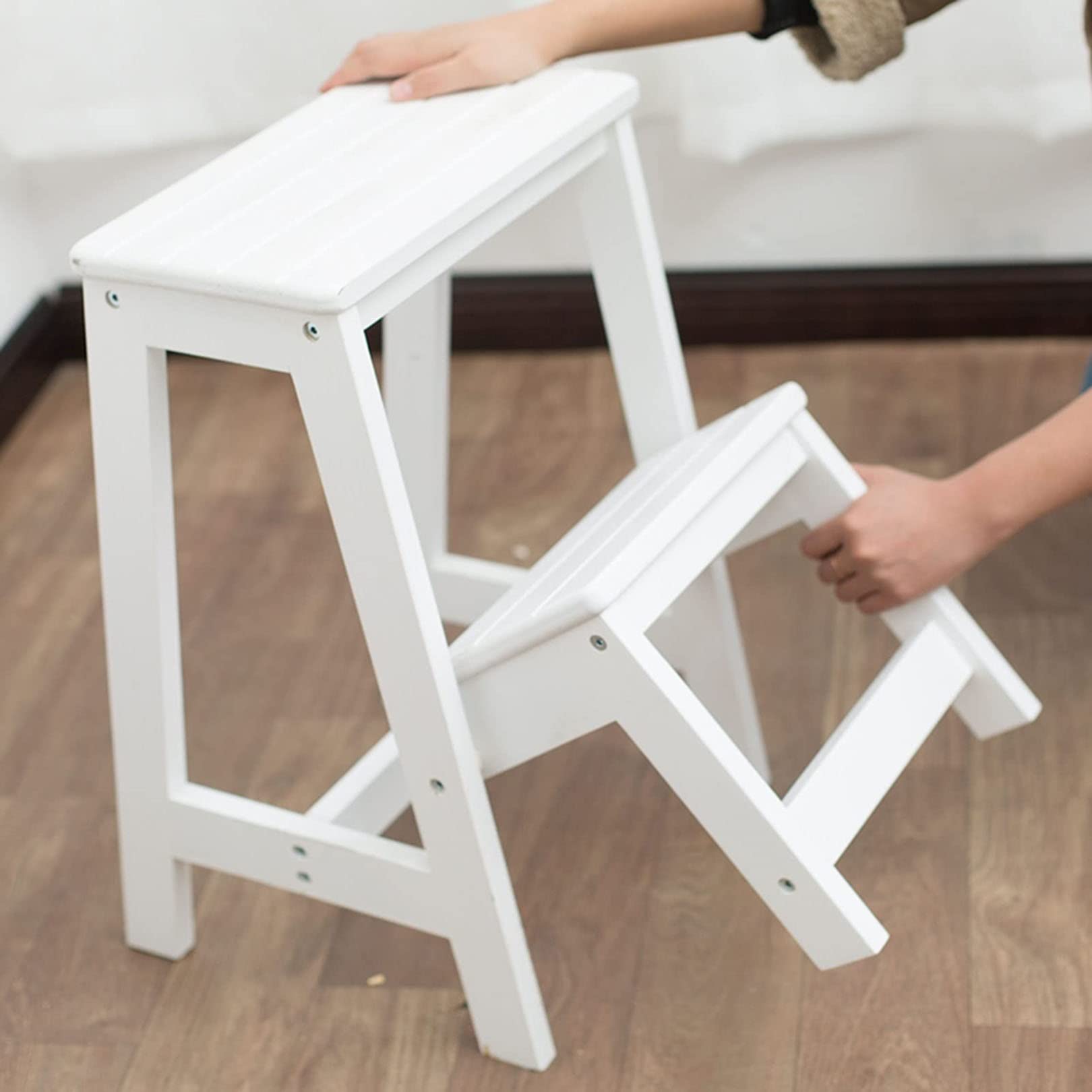 Silla de escalera plegable taburete de de 2 taburetes pequeños per torte banco de zapatosestante de flores escalón de cocina escalera de seguridad anslizante per el hogar y l