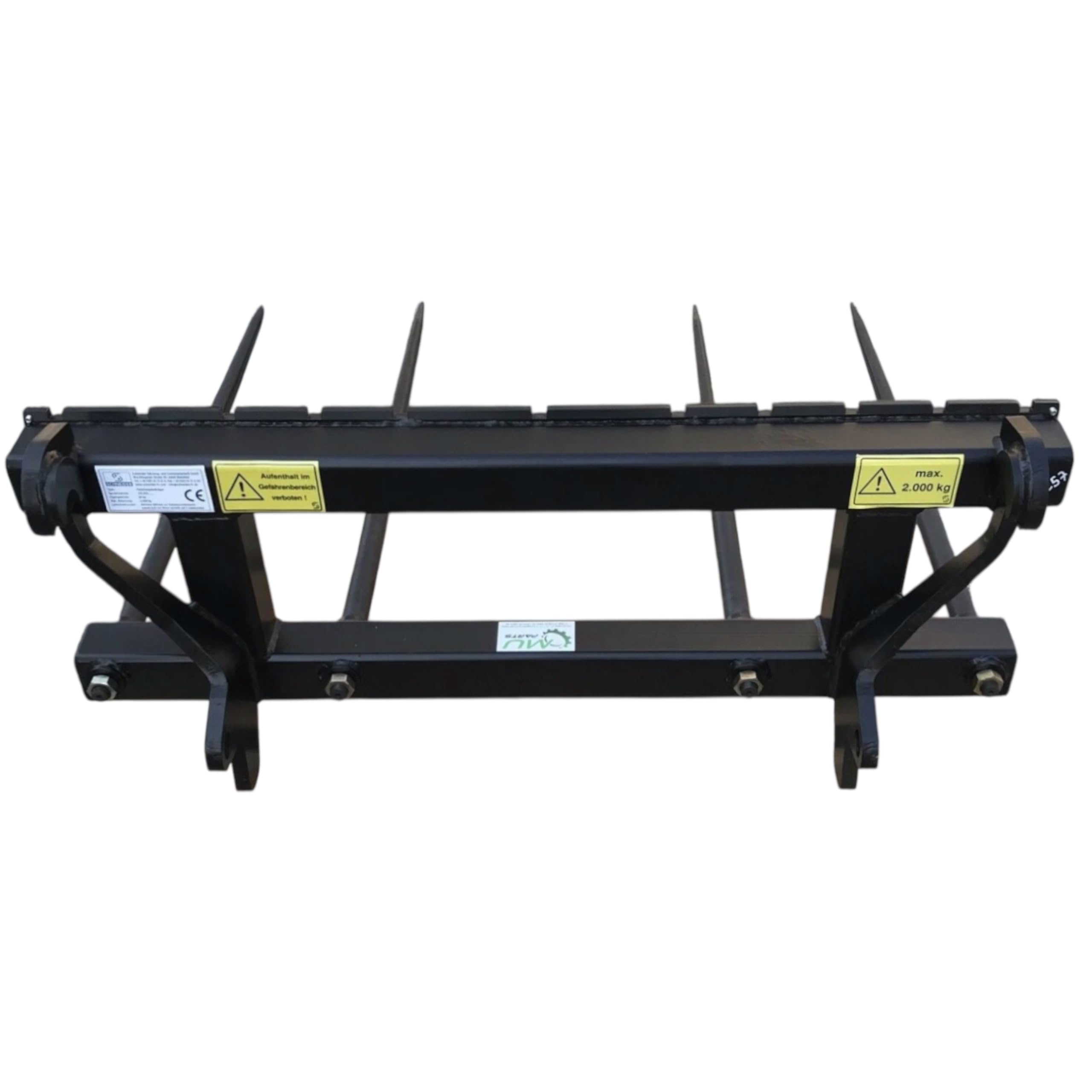 Palettengabelträger 2t inkl. 2x Gabelzinken 1200x80x40mm Euroaufnahme Staplergabel Palettengabel Frontlader ohne Zinken