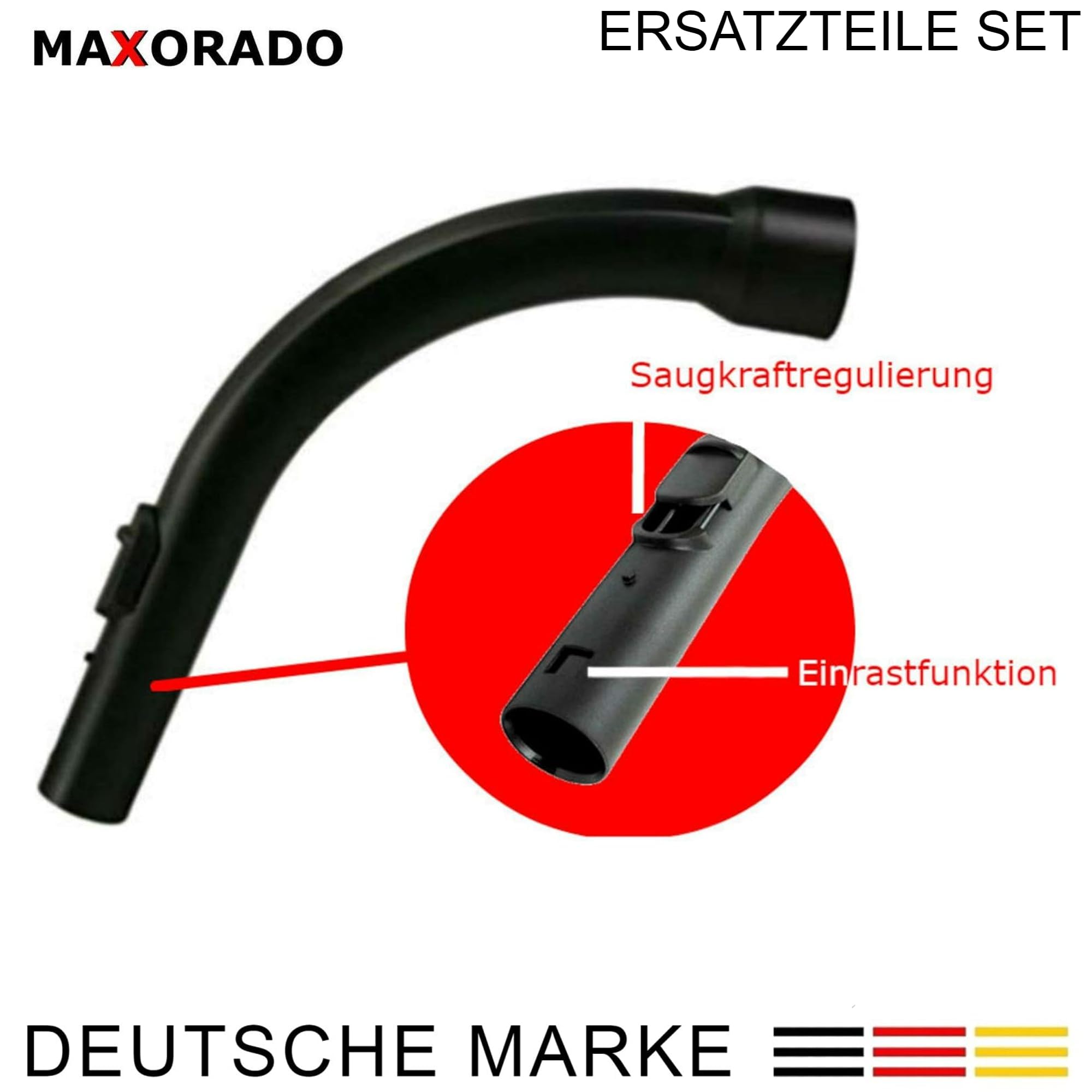 Bodendüse + Rohr + Handgriff + Schlauch + Düsen + 2 HEPA Filter Ersatzteile Set Zubehör kompatibel mit Miele S8340 S8320 S8310 S8350 S8360 S8370 S8380 S8630 S8730 S8510 Bürste