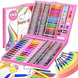 VRRTOE Art Supplies, Art Drawing Painting Sets, Arts and Crafts for Kids, Gifts for Teens Girls Boys 6-8-9-12, Art Kit Case Includes Oil Pastels, Crayons, Colored Pencils, Watercolor Cakes