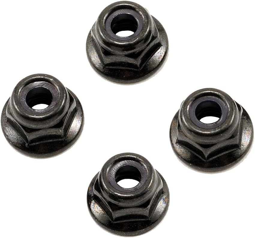 M5 Flange Lock Nut,Left Hand,Alloy Steel,Pack 8pcs