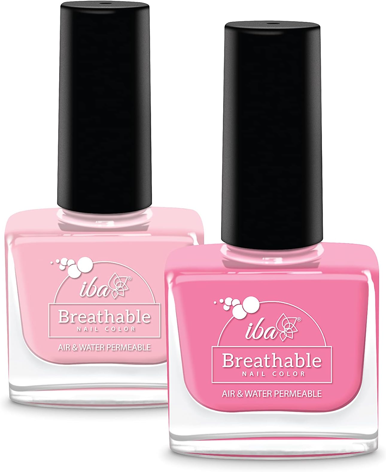 Iba Breathable Nail Color Combo – Pink Love l 12-Free Formula | Long Stay Polish | Halal Certified & Vegan Makeup