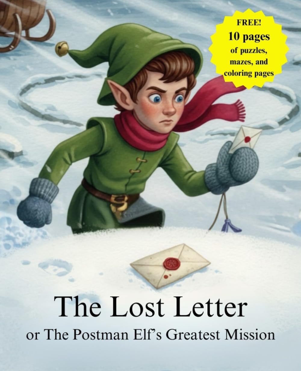The Lost Letter or The Postman Elf’s Greatest Mission: A Heartwarming Christmas Bedtime Story about an Elf and Santa WITH Bonus Puzzles, Games, and Coloring Pages for Kids Ages 3-7 (Cozy Tales)