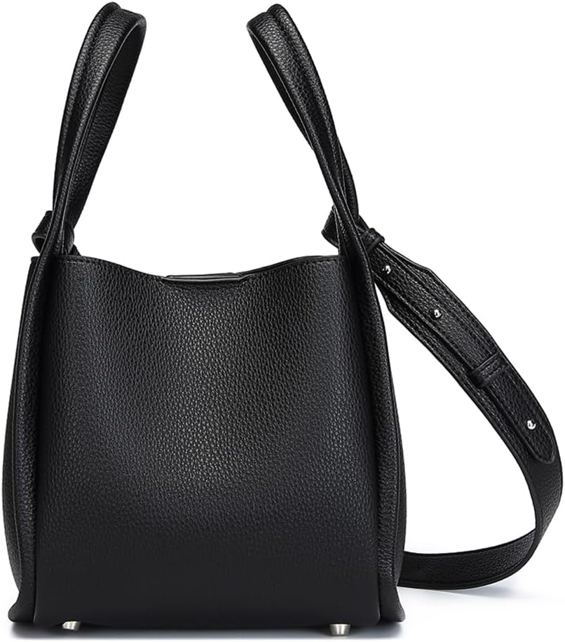 YONBEN PU Leather Tote Bag Slouchy Handbag with Zipper Stylish for Women's