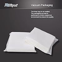 Vista 4 de AAwipes Toallitas para salas limpias Toallitas no tejidas Mezcla de celulosa/poliéster (grado A, 2.40 oz, bolsa de 300 piezas) 9 "x 9