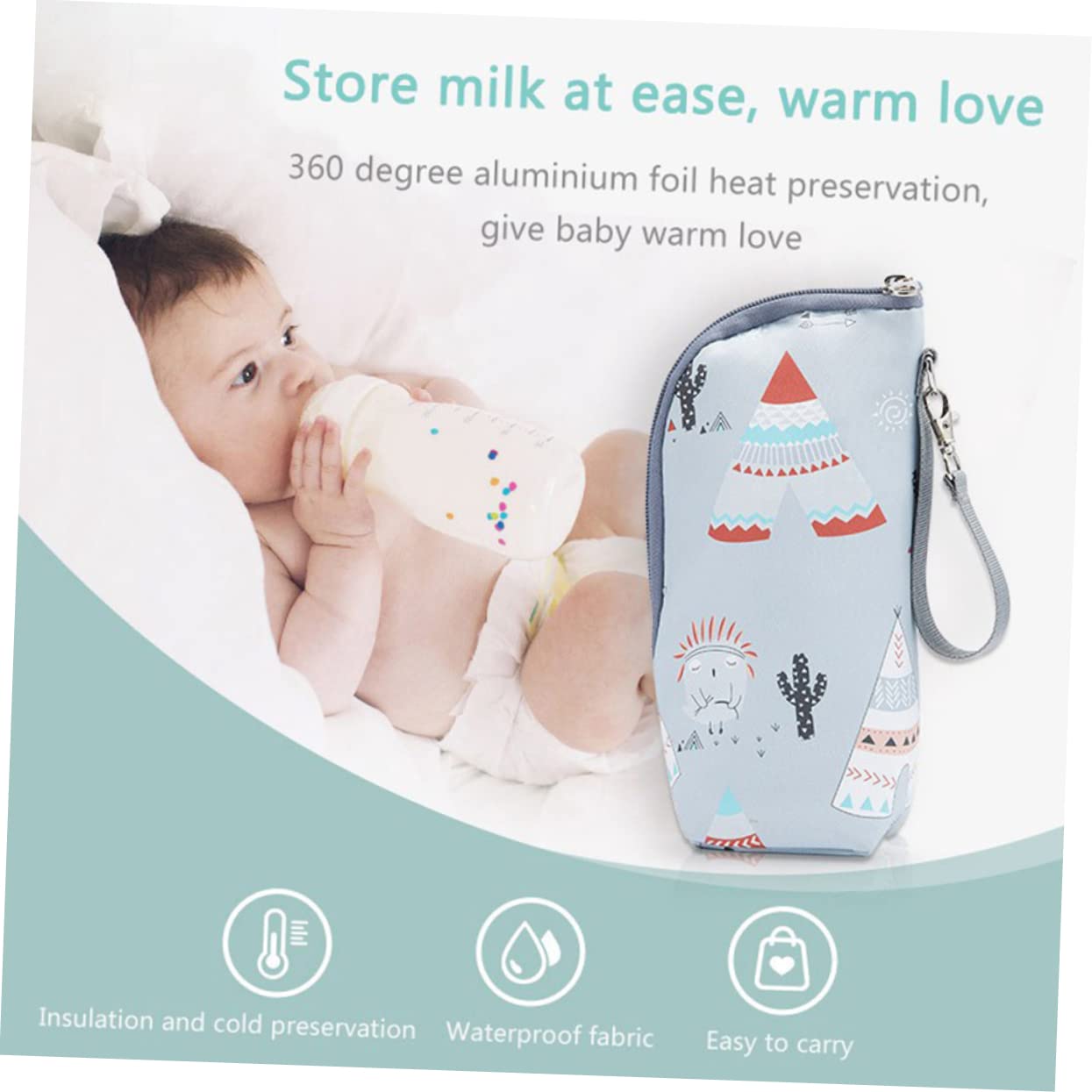 Toyvian 5 Piezas Práctico portabotellas Accesorio para bebés recién Nacidos biberón de Leche Bolsa de Viaje para biberones Accesorios de Viaje Bolsa térmica para biberones Bolsa de biberón