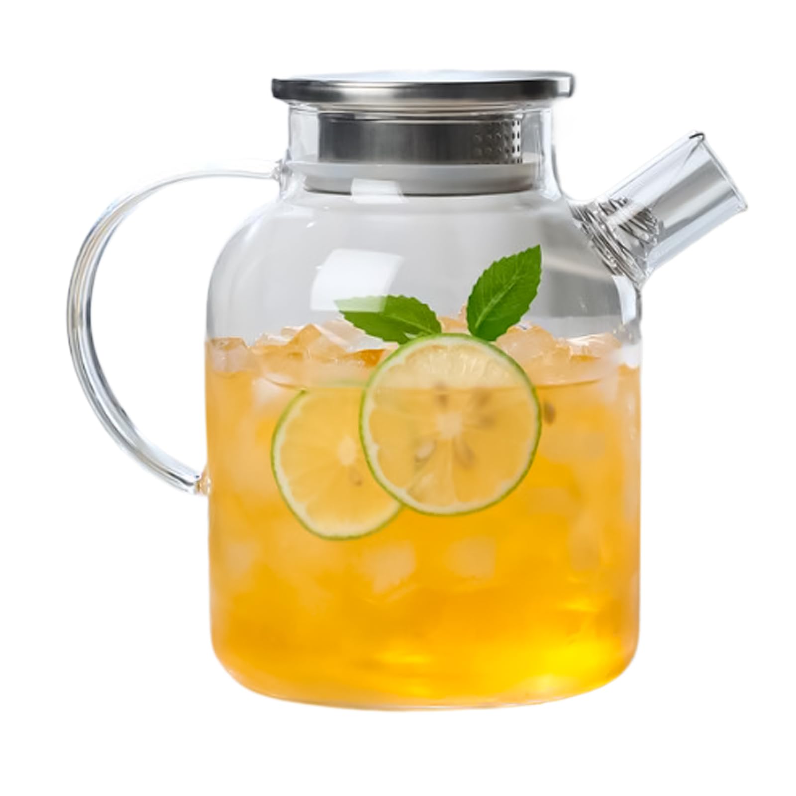 Hsyzygian Heat-Resistants Glass Teapot with Handle Large Capacity Cold Water Kettles for Household Use Practical Glass Jugs Household Water Jugs