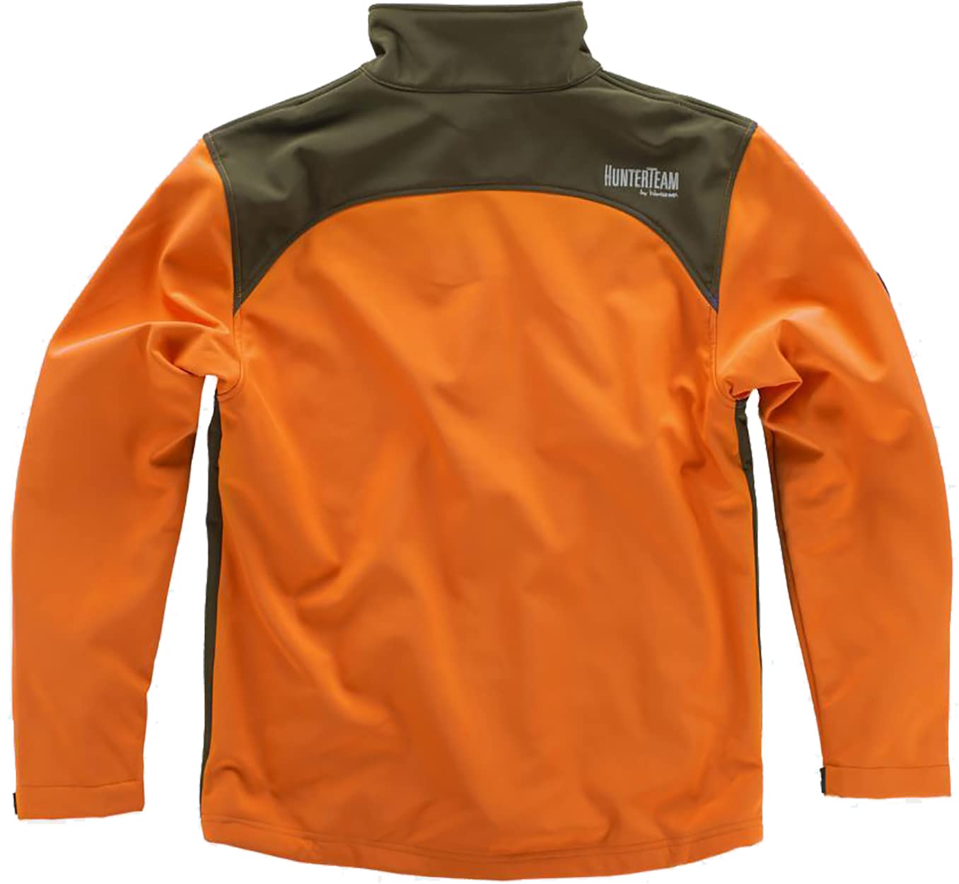 Work Team Cazadora workshell alta visibilidad, combinada, con 2 bolsillos laterales. HOMBRE Naranja AV/Verde Caza L