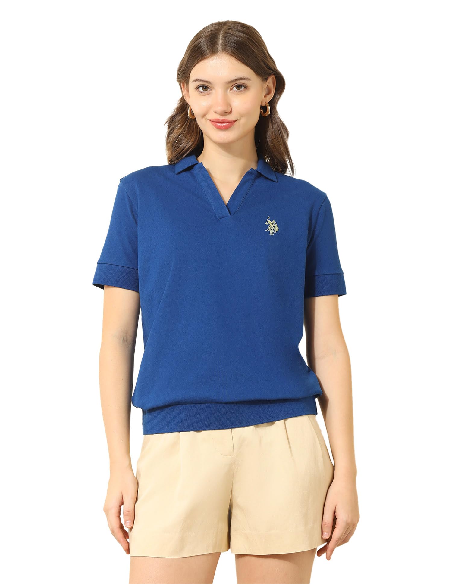 u.s. polo assn. Women's Oversized Fit Polo Shirt (UWSS25PTS241-picture-47