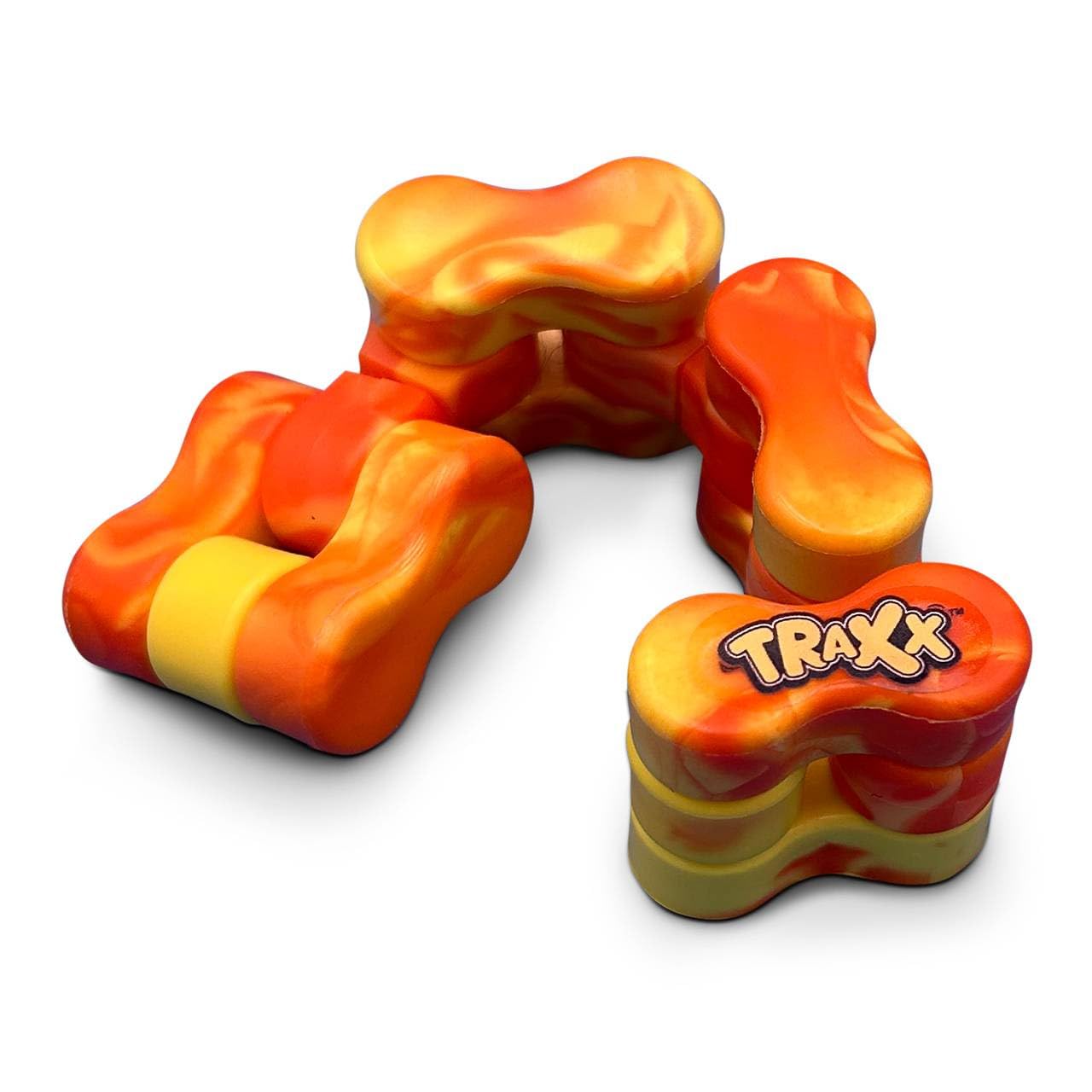 Trainers Warehouse Traxx Fidget | The Colorful Linked Fidget for Your Fingers | Fits in The Palm of Your Hand | Set of 3 (Traxx)