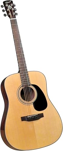 Guitarra acústica y estuche rígido Bristol BD-16 Dreadnought, Madera