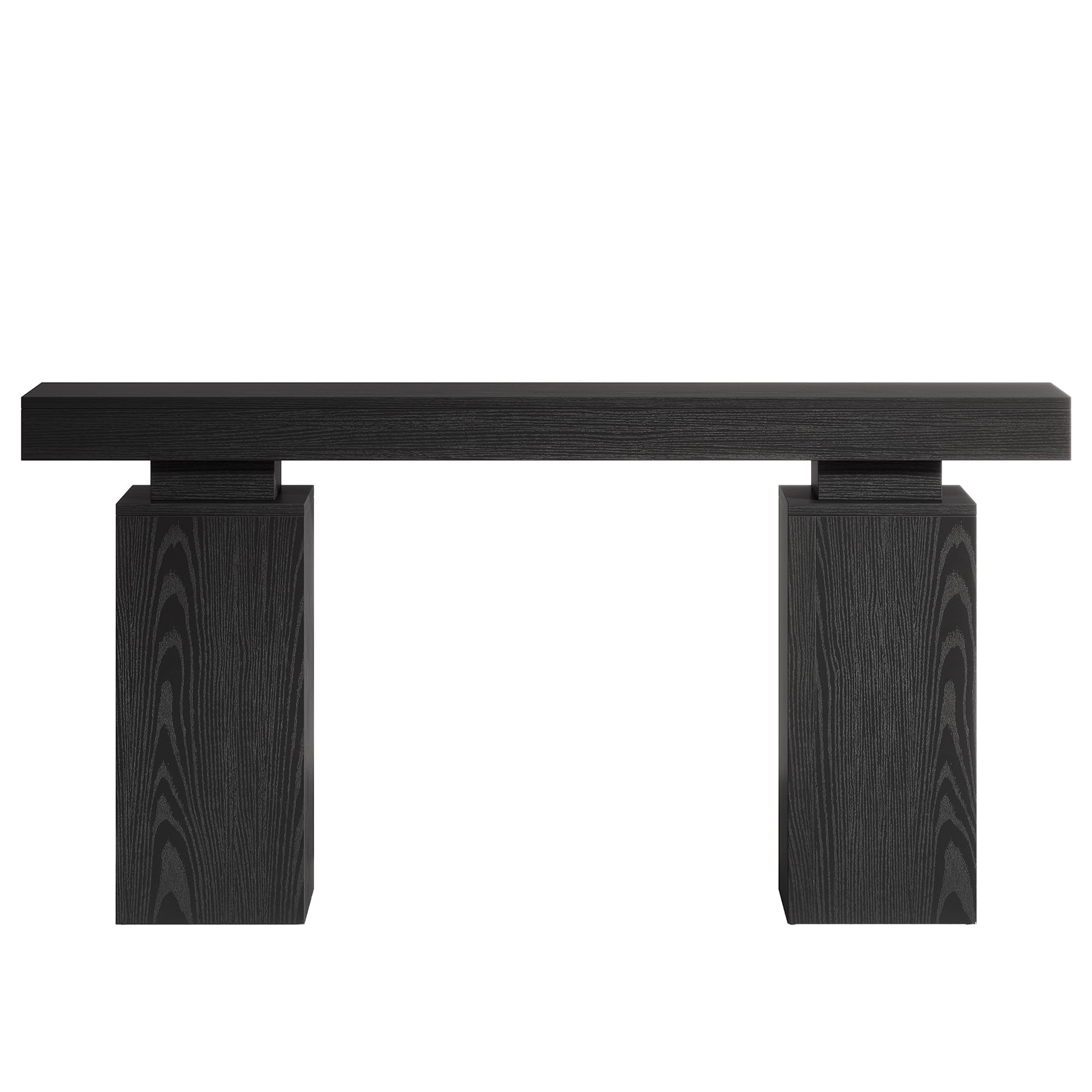 Tribesigns 160 cm Langer Konsolentisch, Bauernhaus Eingangstisch hinter der Couch, Holz Foyertisch, Eingangsstation, Moderne Flurtisch Akzent-Möbel für Wohnzimmer-Dekor, Eingang (Schwarz)