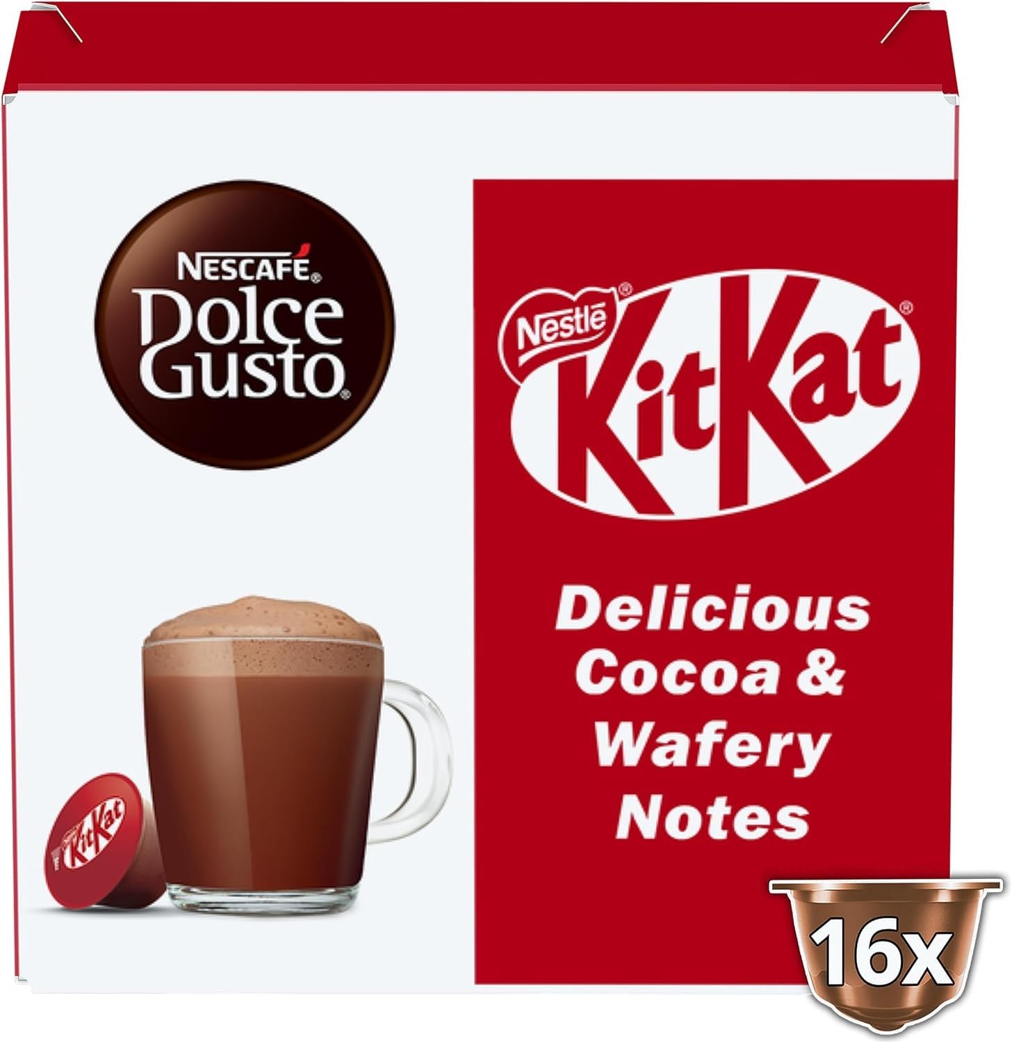 Nescafae Dolce Gusto Inspired By the Iconic Kitkat Hot Chocolate Pods Allow You to Indulge in the Kitkat Signature Notes Of Wafer and Cocoa 16 Pods (B0DDCXSMBC) Amazon Price History, Amazon Price Tracker