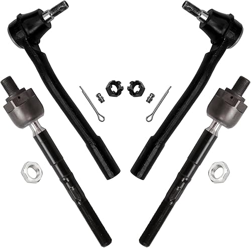 Miniatura 17 de Detroit Axle - Barras de acoplamiento delanteras 4WD para Dodge Dakota 2000-2004 Durango 2000-2003 2 extremos de barra de acoplamiento internos 2