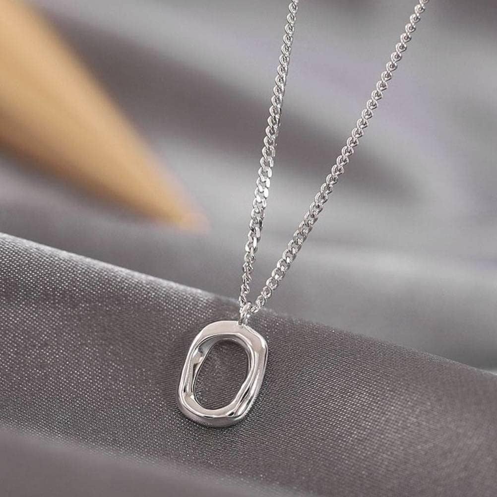 Geometric Necklace for Girls Versatile Accessories Silver