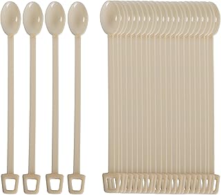 200 PCS Disposable Tiny Coffee Tea Spoon, Plastic Stirring Stick Coffee Milk Tea Stick Yellow Coffee Spoon Plastic Spoon