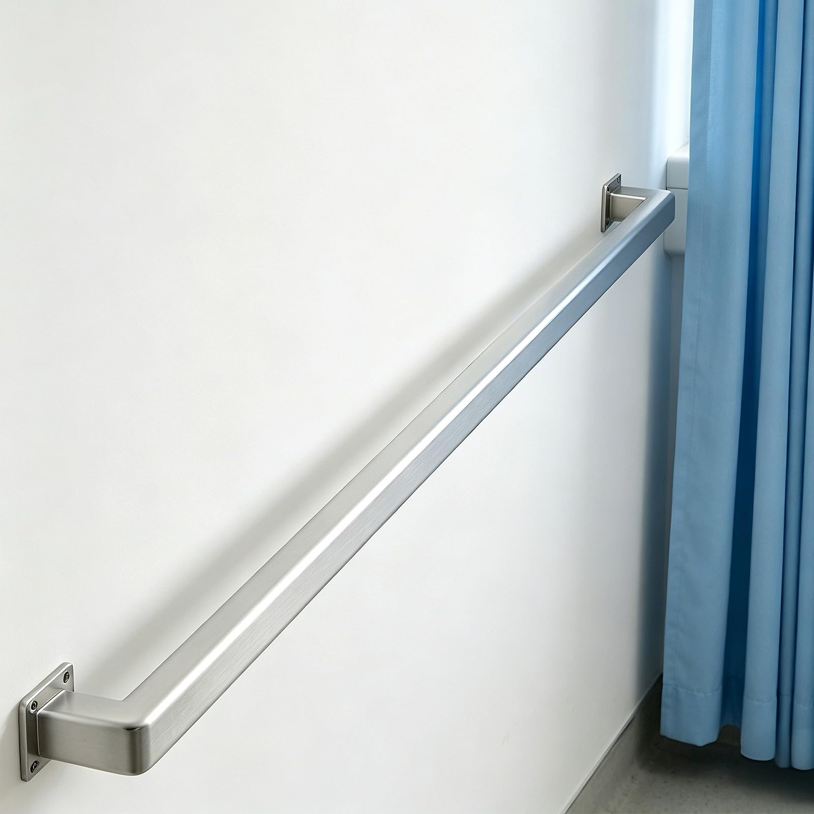 Fkxsxaz Women's Handrails For Stairs, Indoor Wall Mounted Hand Rails, Stainless Steel Staircase Banister Railing With Brackets, Industrial Safety Non-Slip Grab Handle Steps, Corridor(16Ft/4.8M)