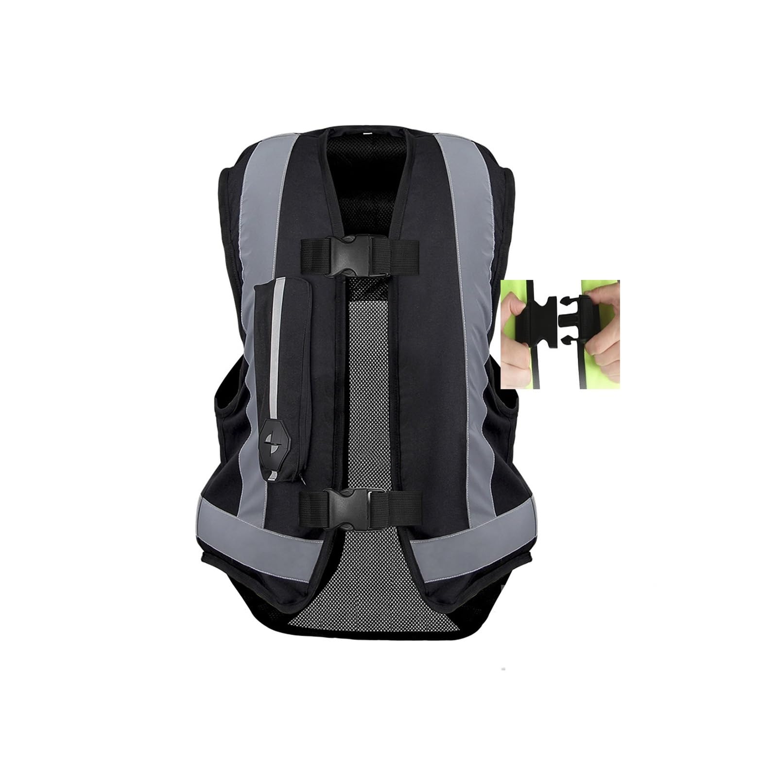 KNORRS Chaqueta Reflectante Protectora De Motocross Chaleco Con Airbag for Motocicleta Alta Visibilidad Chaleco Inflable Ligero Y Reutilizable.