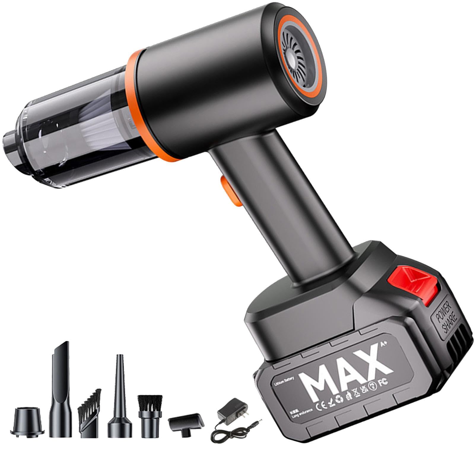 Aspirateur de voiture sans fil portable compact 7x7.5x21 cm