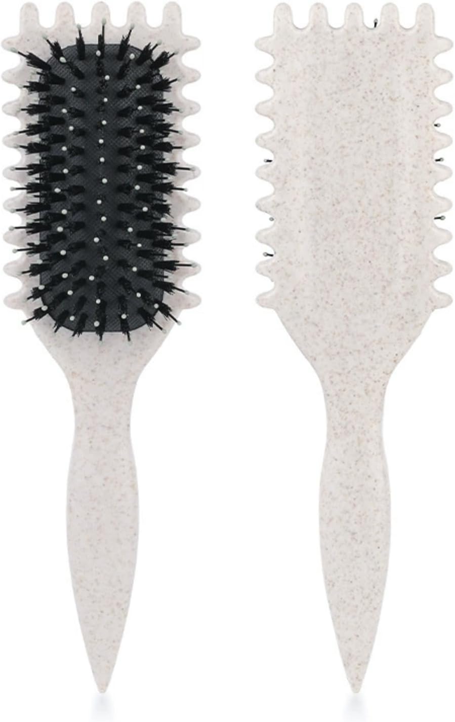 Curly Hair Brush, Define & EdgeLift Brush – 5-in-1 Styling Tool for Frizz-Free Curls, Waves & Coils, Beige