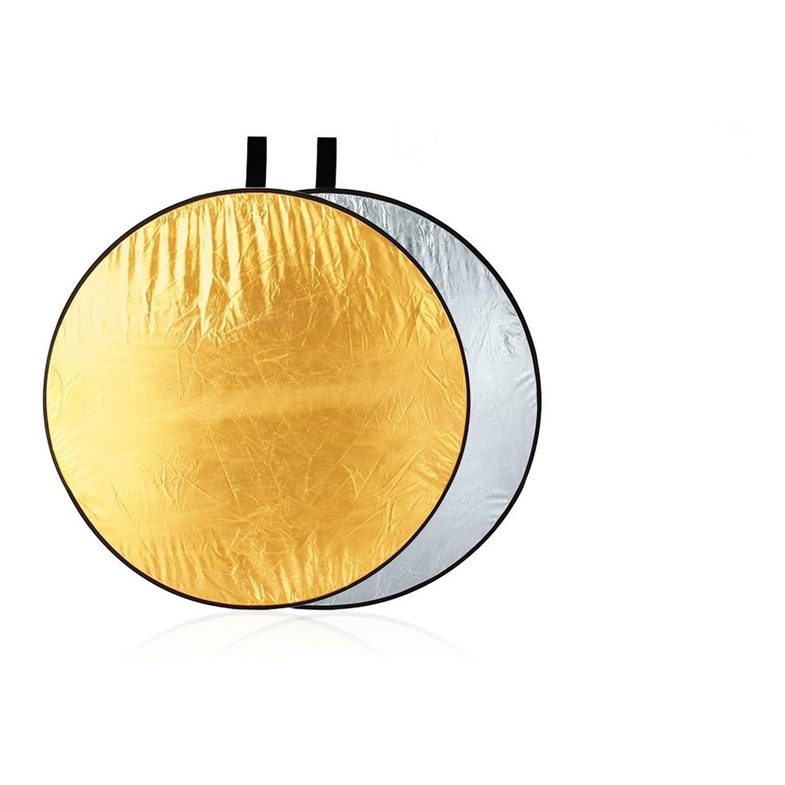 Fotografía del Reflector, 5 en 1 óvalo Redondo Multicolor del tamaño Multi portátil Plegable Reflector de la Foto(80cm Silver Gold)