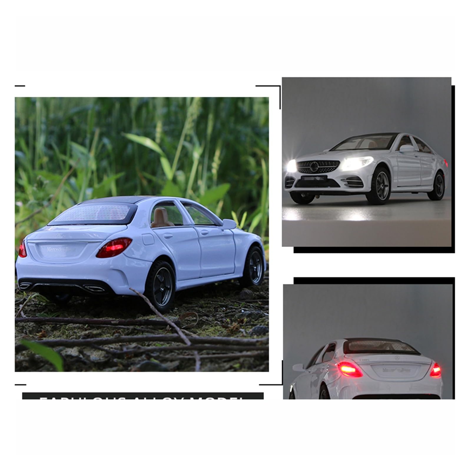 1:32 Per C260 Sport In Lega Pressofusa Modello Di Auto Giocattolo In Metallo Da Collezione Regalo(White,With box)