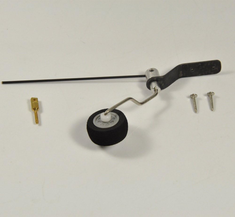 Carbon Fiber Tail Landing Gear Wheel Assembly Set for 50E RC Electric Airplane