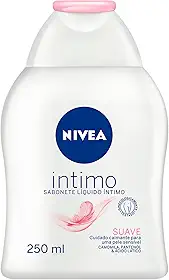 NIVEA Sabonete Líquido Íntimo Suave 250ml, Limpeza Delicada, Mantém pH Natural, Extrato de Camomila, Cuidado Calmante, Uso Diário