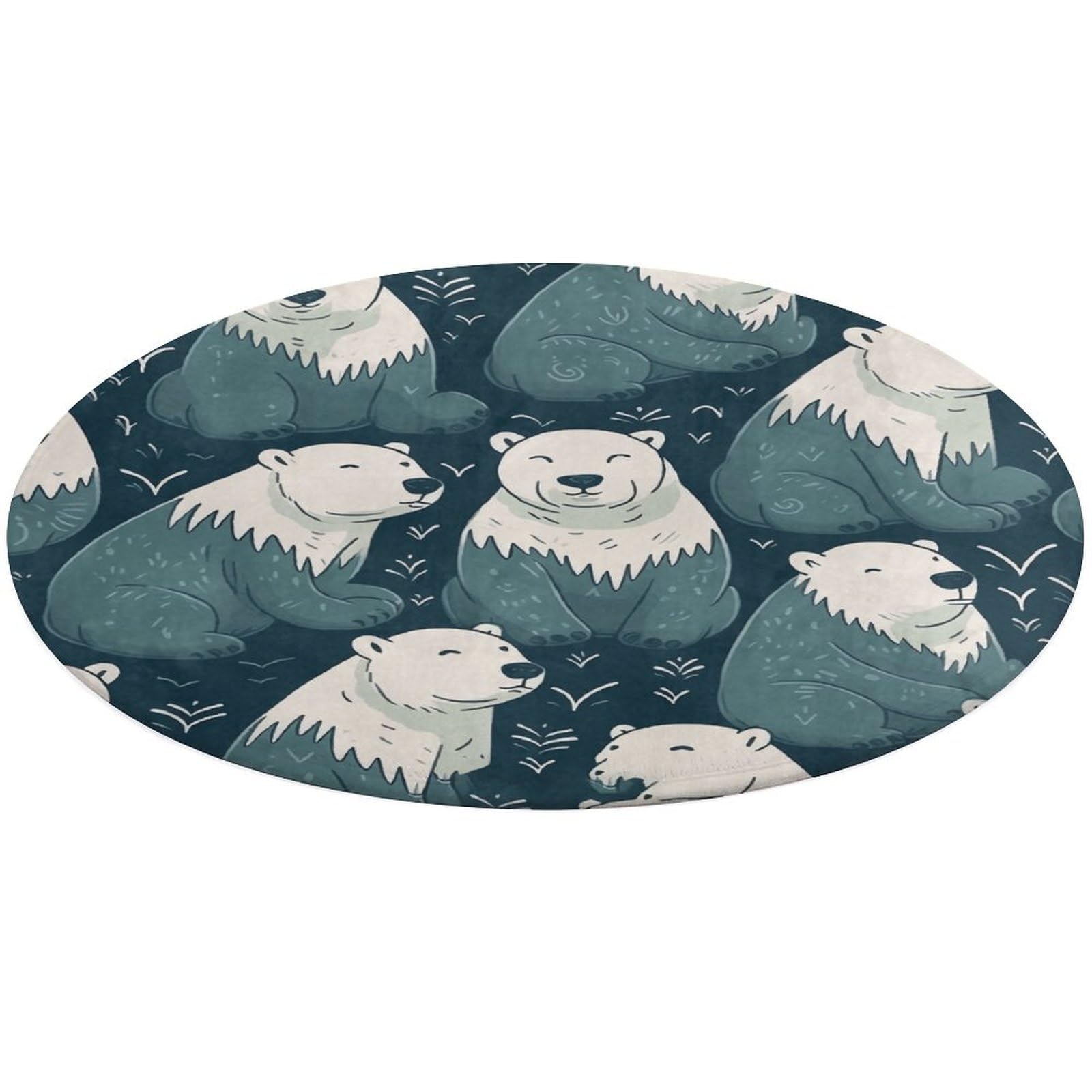 Alfombra de oso polar lavable ideal para proteger el suelo del dormitorio