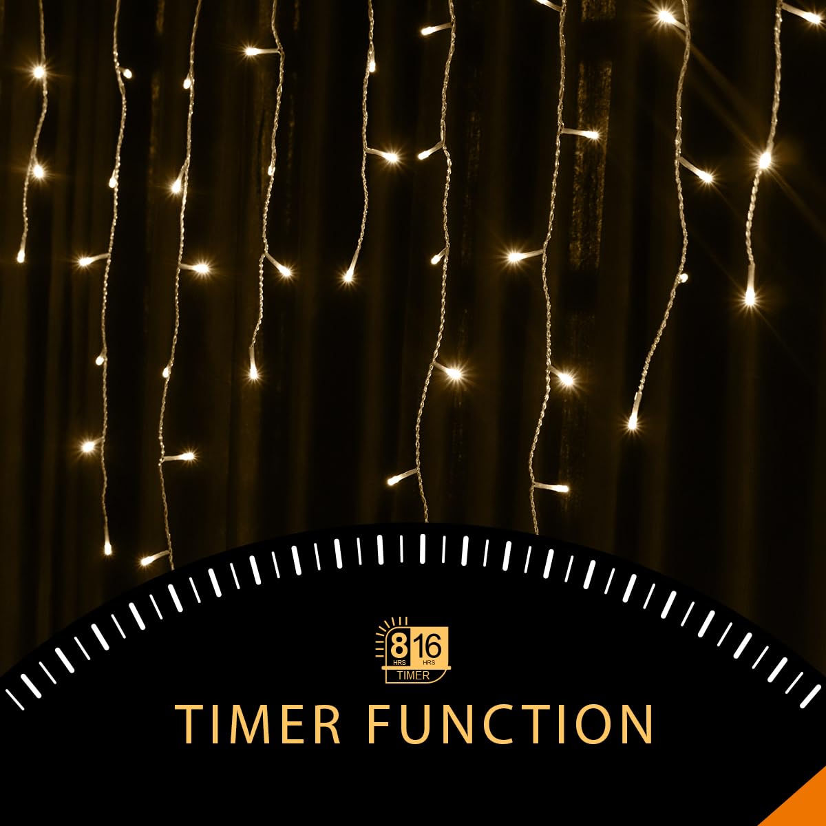 ANSIO® Luces Navidad Exterior 26m 760 LED Blanco Frío Cortina de Luces Navidad Interior Guirnalda Luces Perfectas para Decorar la Fiesta de Boda, el Jardín, la Ventana, Halloween | Cable Blanco