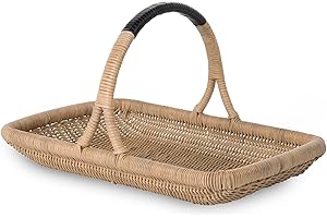 KOUBOO Vegetable & Flower Wicker Basket: A Harvest Essential for Gardeners and Home Decor Enthusiasts