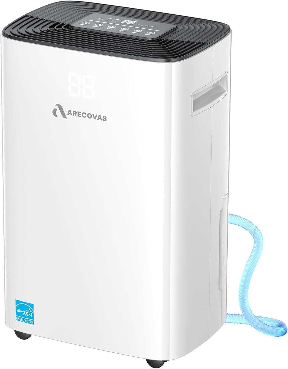 52 Pints Dehumidifier for Basement, 2025 Energy Star, 3500 Sq.Ft | Dehumidifiers for Bedroom, Bathroom, Large Room, Home with Drain Hose, Humidity Control, 24H-Timer, Auto Defrost