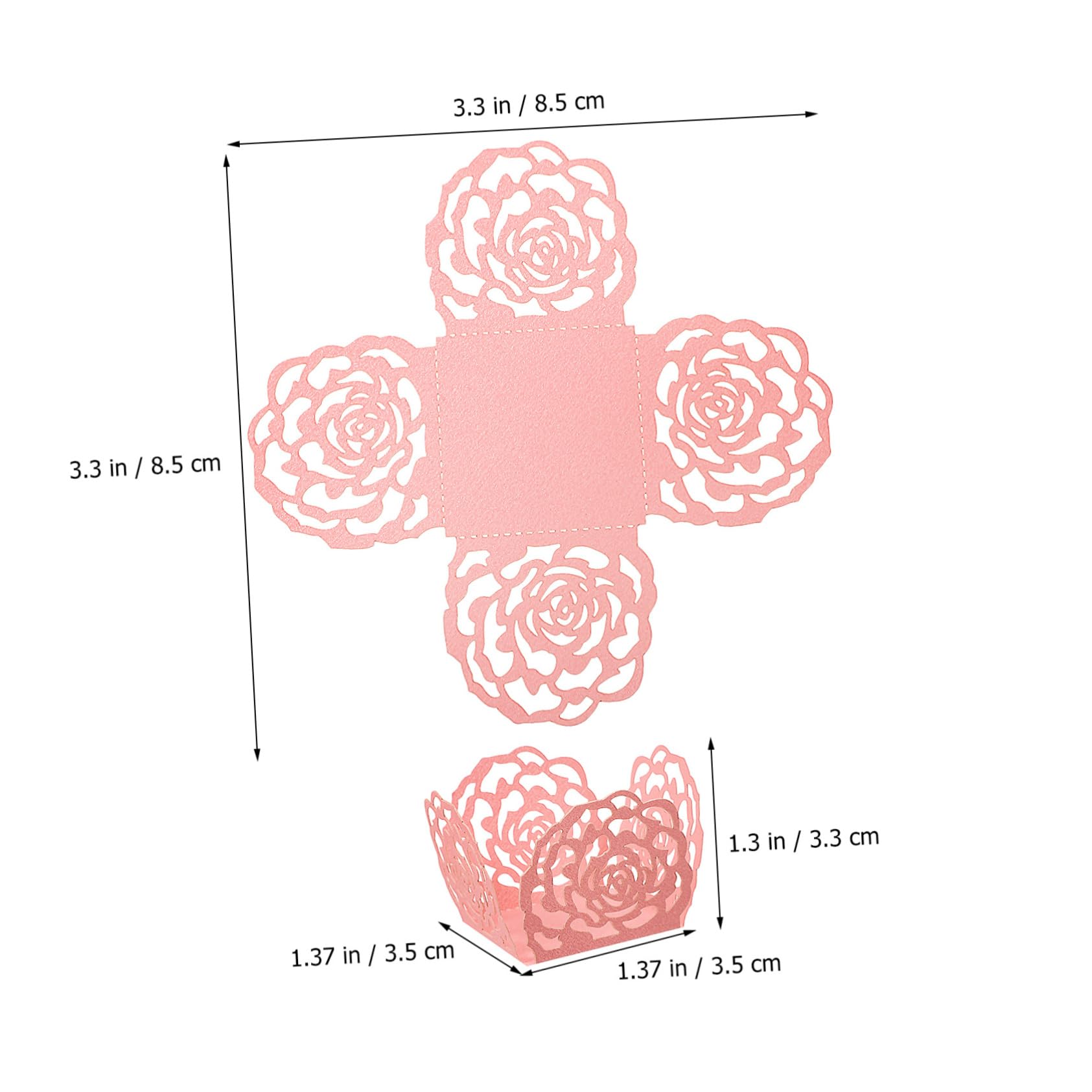 MUCKLILY 100pcs Chocolate Truffle Wrappers Hollow Design Elegant Cupcake Liners for Weddings Birthdays and Parties Combination