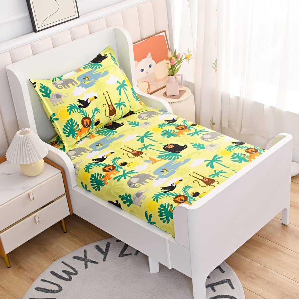 KWLOVER 2PC Soft Bed Fitted Sheet and Pillowcase Set for