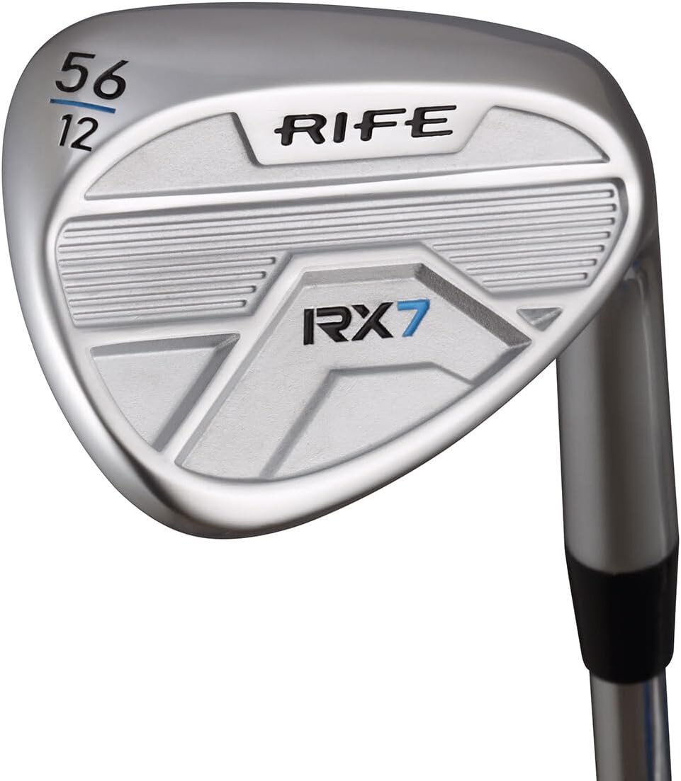 Rife Golf RX7 Iron Wedge Set: 52° Gap Wedge (GW), 56° Sand Wedge (SW), 60° Lob Wedge (LW) Men's Standard Length Right Handed Steel Shaft Wedge Flex