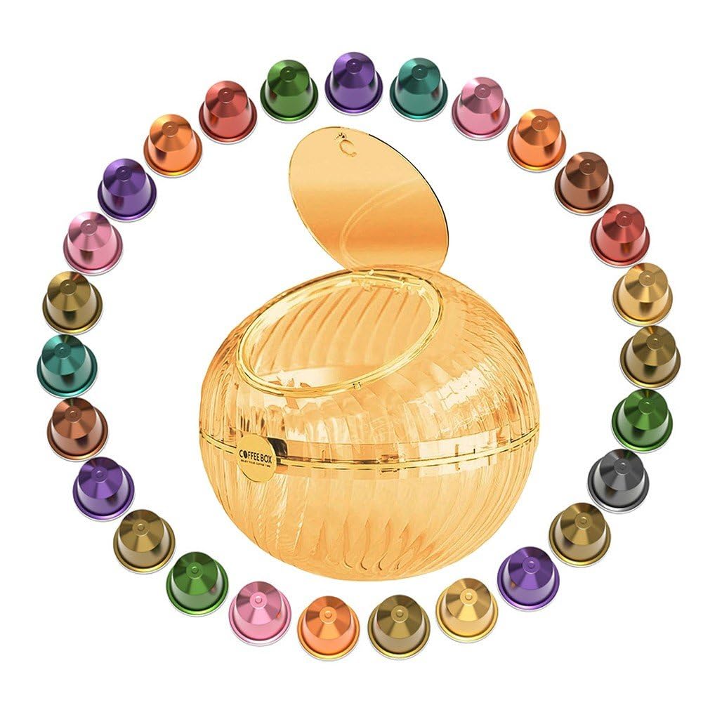 Boîte De Rangement En Verre Pour Capsules De Café Avec Couvercle