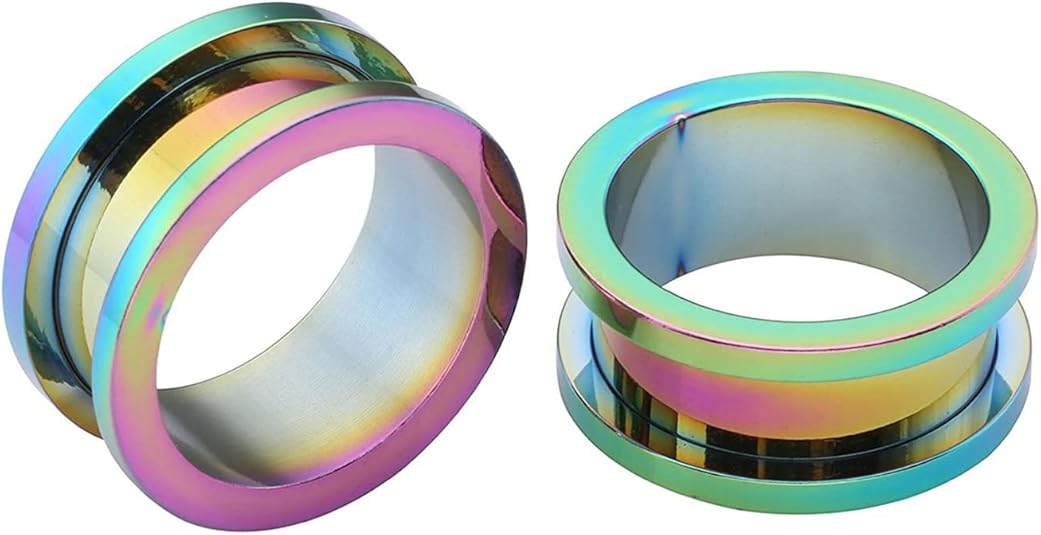 Écarteurs (tunnels) Pour Oreilles En Acier Chirurgical – Lot De 2 – Plusieurs Tailles (14G à 30 Mm)