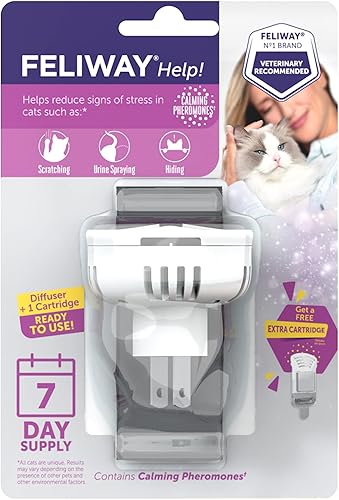FELIWAY Help! Difusor calmante de feromonas para gatos, kit de inicio de 7 días