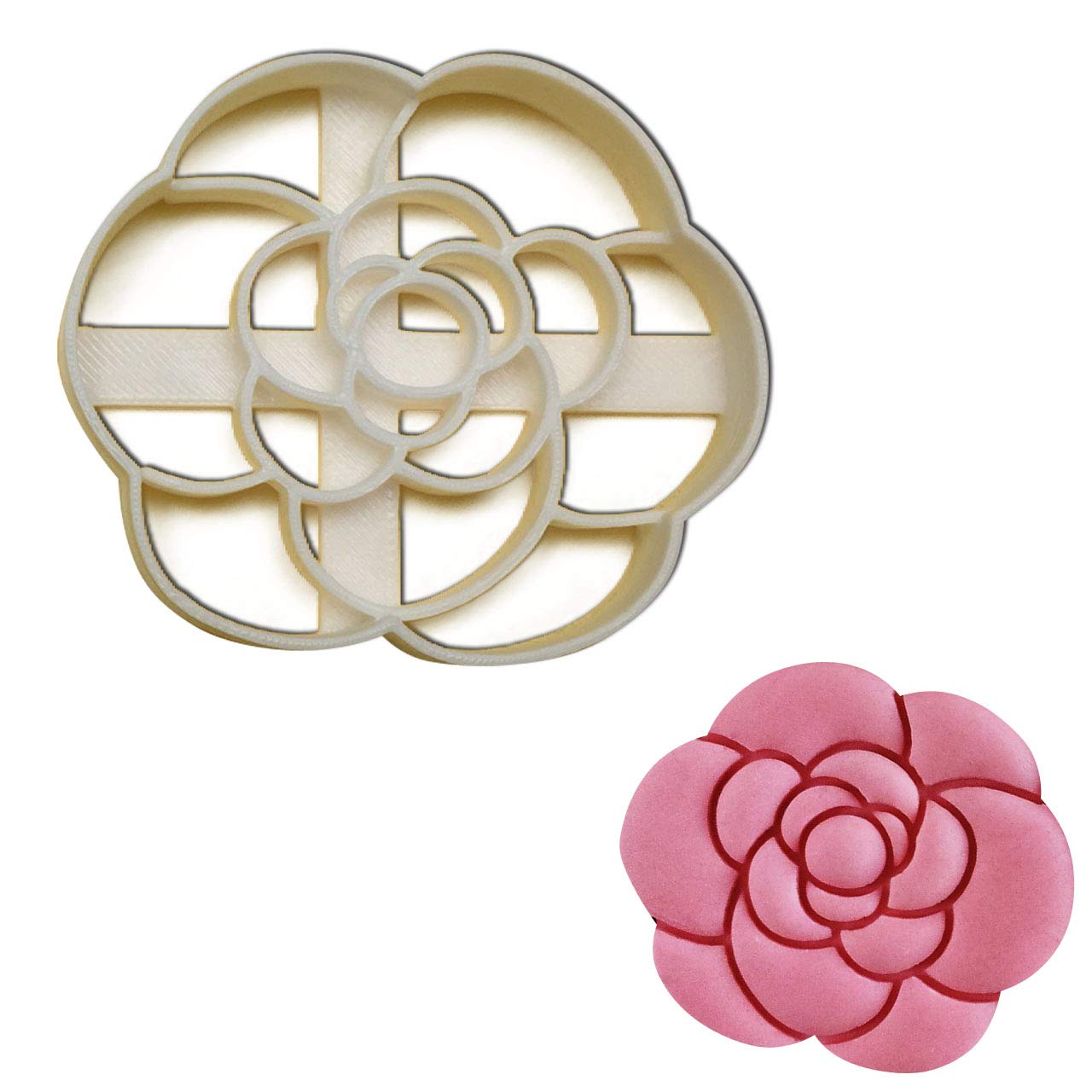 Camellia Flower (simple) cookie cutter, 1 piece - Bakerlogy