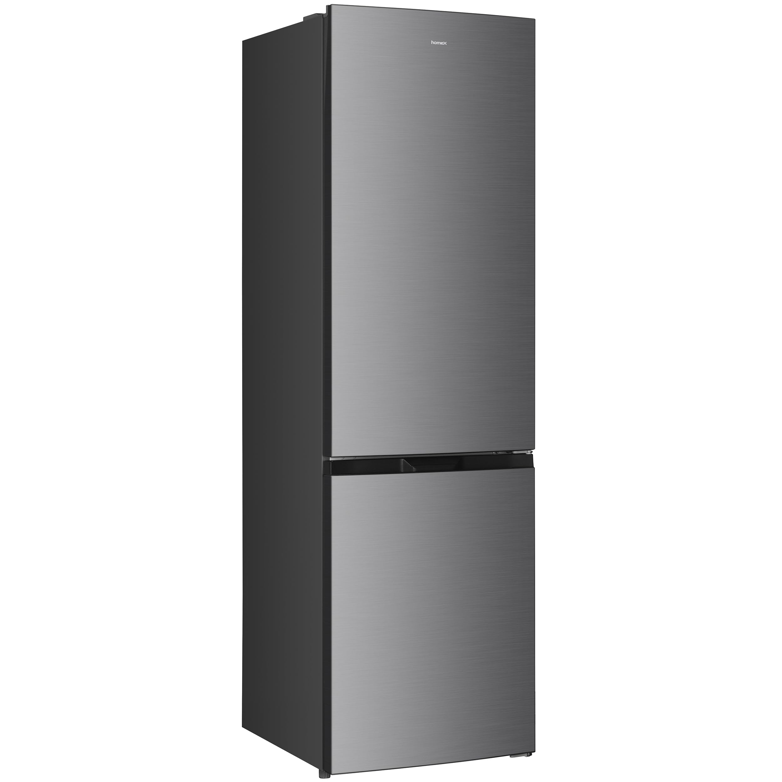 homeX Kühlschrank mit Gefrierfach No Frost, Kühl-Gefrier-Kombination freistehend, groß - 253 Liter, Super-Frost-Funktion, leise Kühlgefrierkombi, EEK C, Kühl Gefrierkombination, silber, CFSN2531C-S