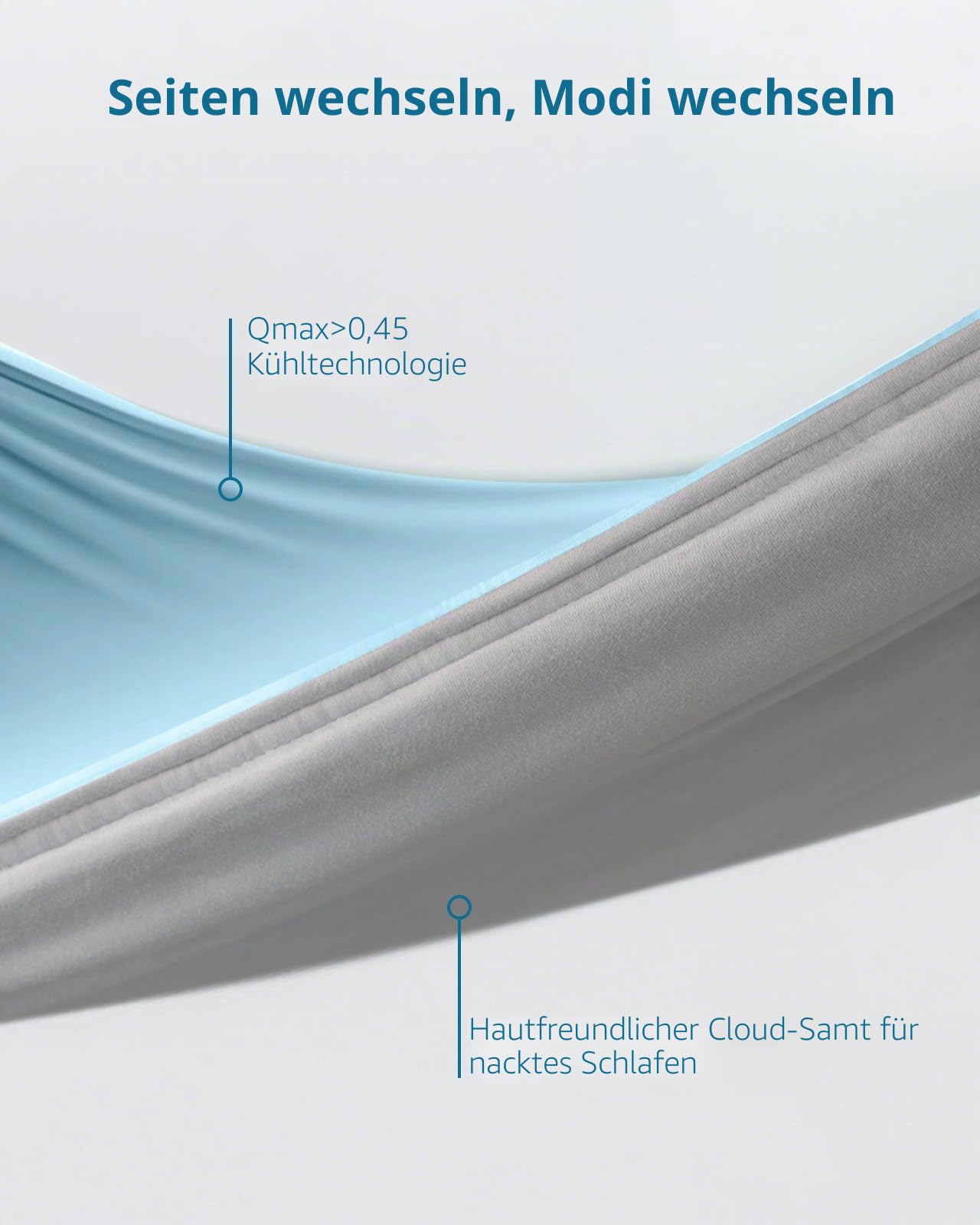 Kühldecke 240×220 cm, Sommerdecke für heiße Schläfer, sicher für Babys, Ganzjahres-Bettwäsche, um bei Nachtschwitzen kühl zu halten, doppelseitig, atmungsaktiv, Leichtgewicht