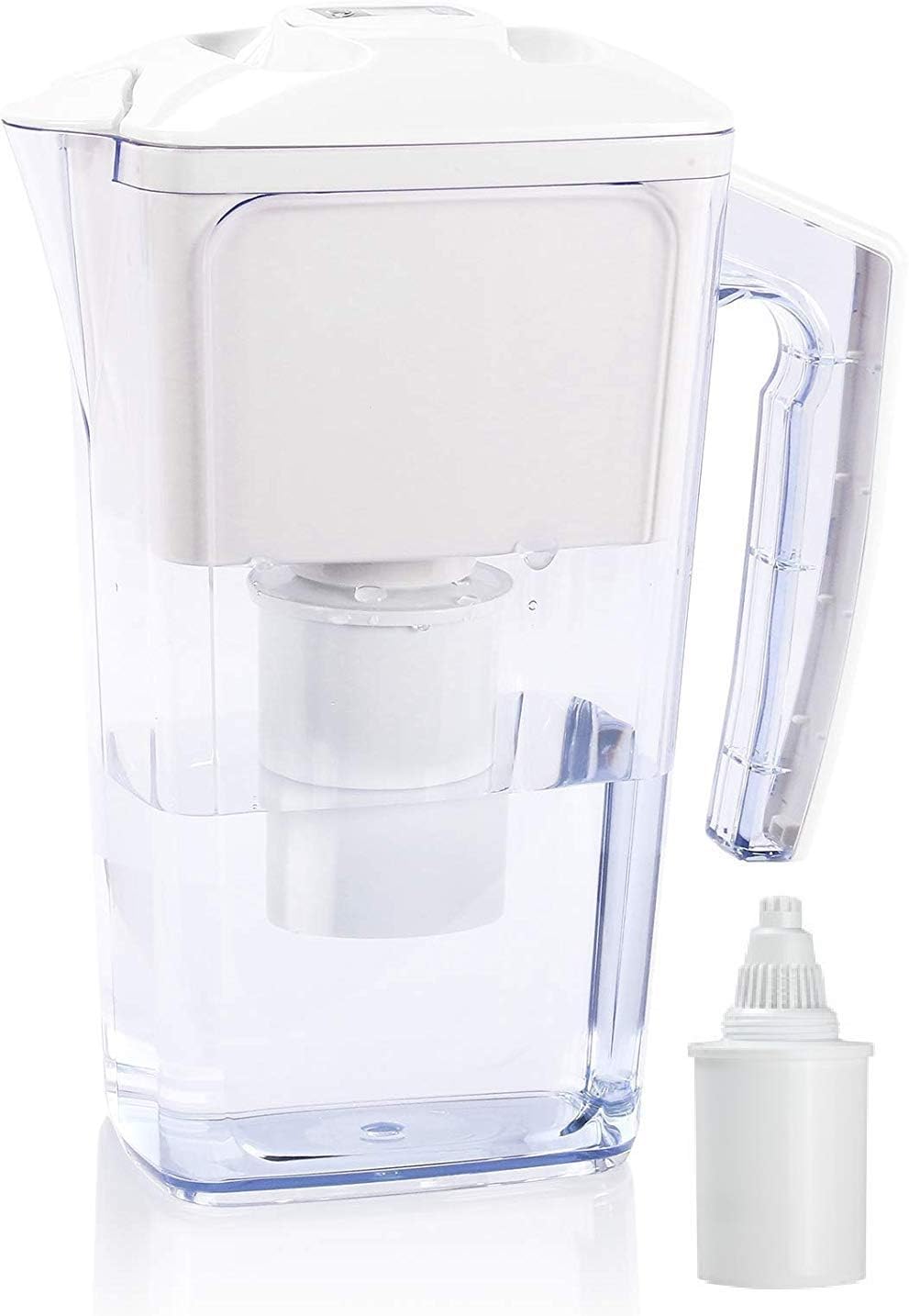 PureAire Alkaline Water Filter Jug Includes 1 Filter Cartridge 2.5 litres Smart Cool Water Pitcher BPA Free