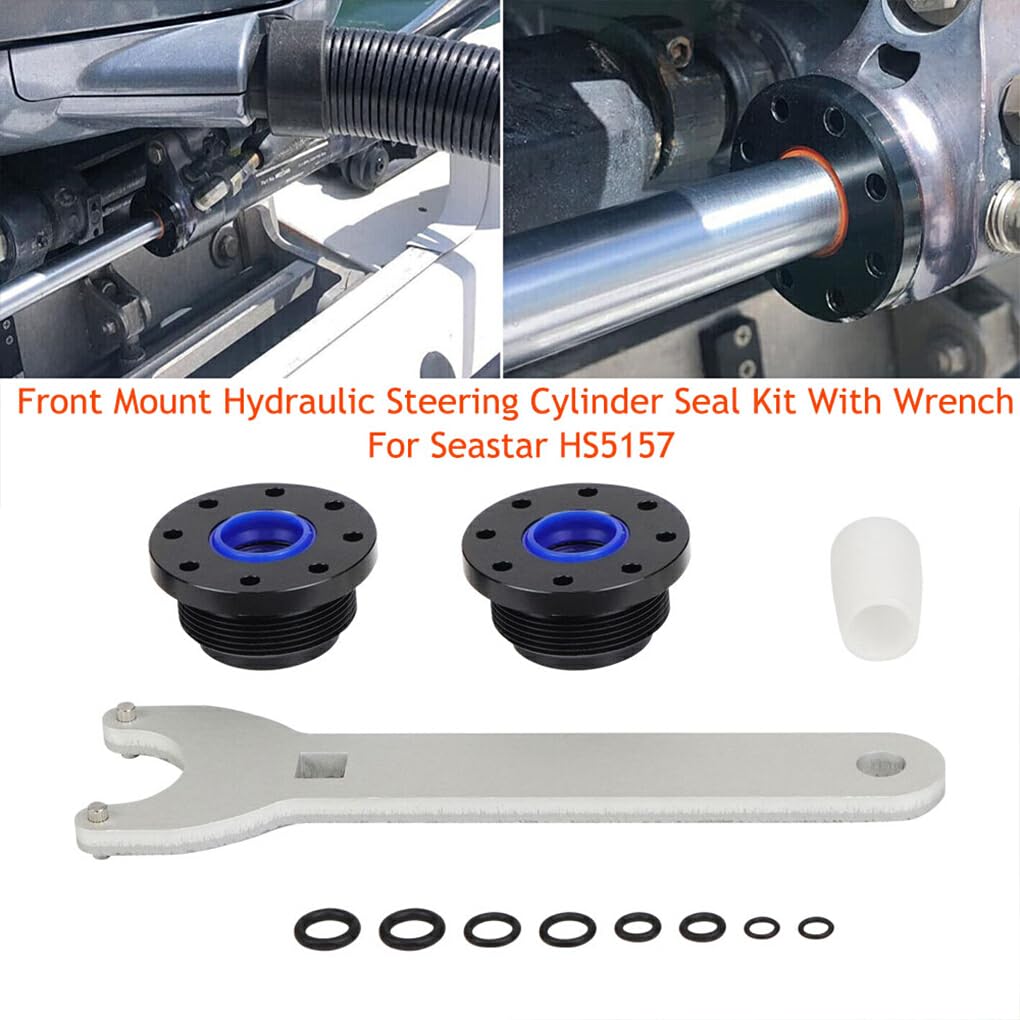 Kit di guarnizioni per cilindro dello sterzo idraulico con montaggio anteriore in metallo con chiave a perno adatta per Seastar Durevole