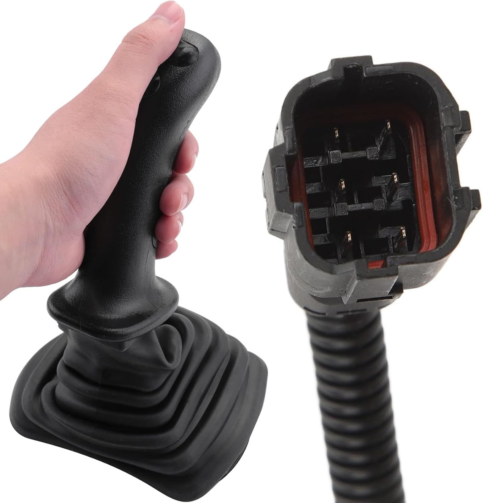 UncleS Professioneller hydraulischer Joystickhebel, 6-polig, 3 Tasten, für DH150 DH300 Modelle, Bergbauausrüstung, Bagger, Joystick-Hebel, Aluminium-Ersatz