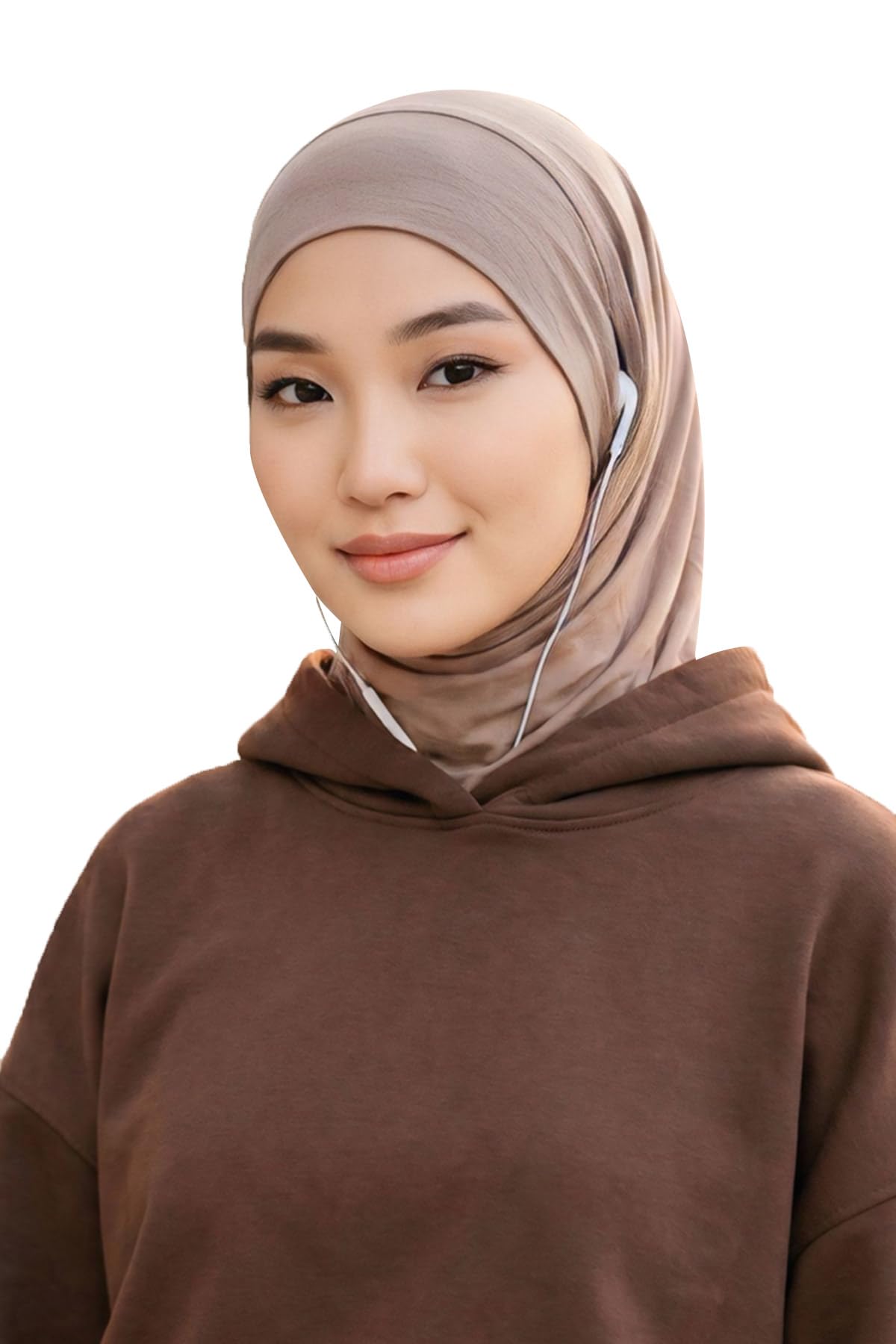 Aisha's Design Practical Cotton Bonnet with Built-In Neck Cover and Ear Access