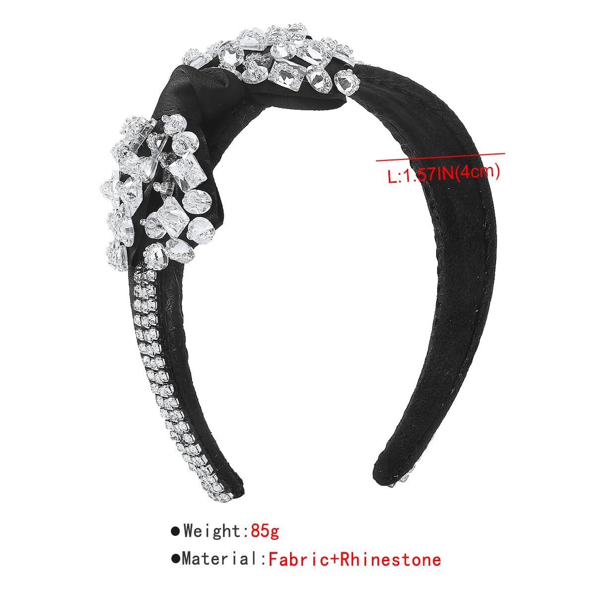 Fascia for capelli tempestata di diamanti, design con personalità, fascia for capelli, accessori for capelli da donna