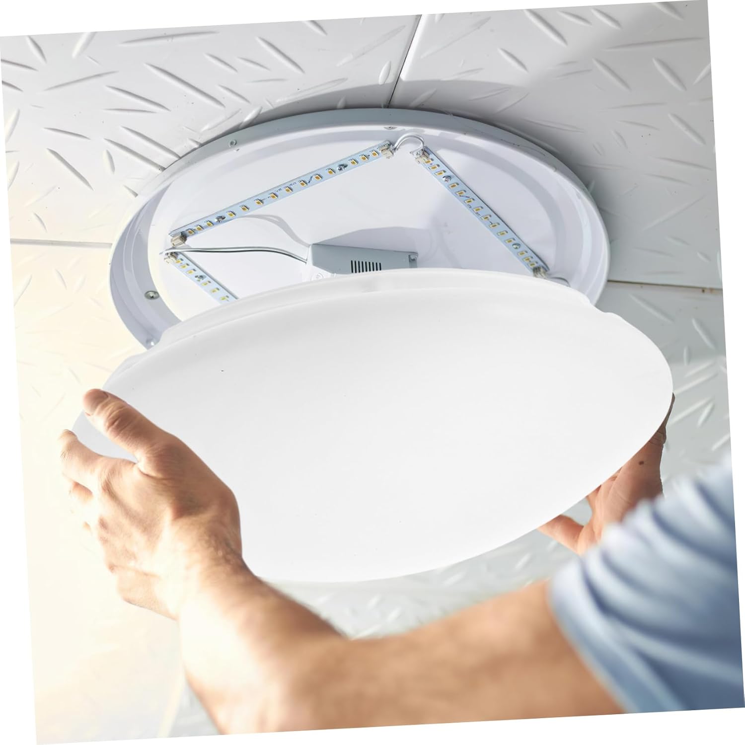 Lamp Shade Ceiling Light Cover Round Clip Light Bulb Fixture Easy to Install Modern Design for Home Office Commercial Use Fits Opening Practical Replacement Shade