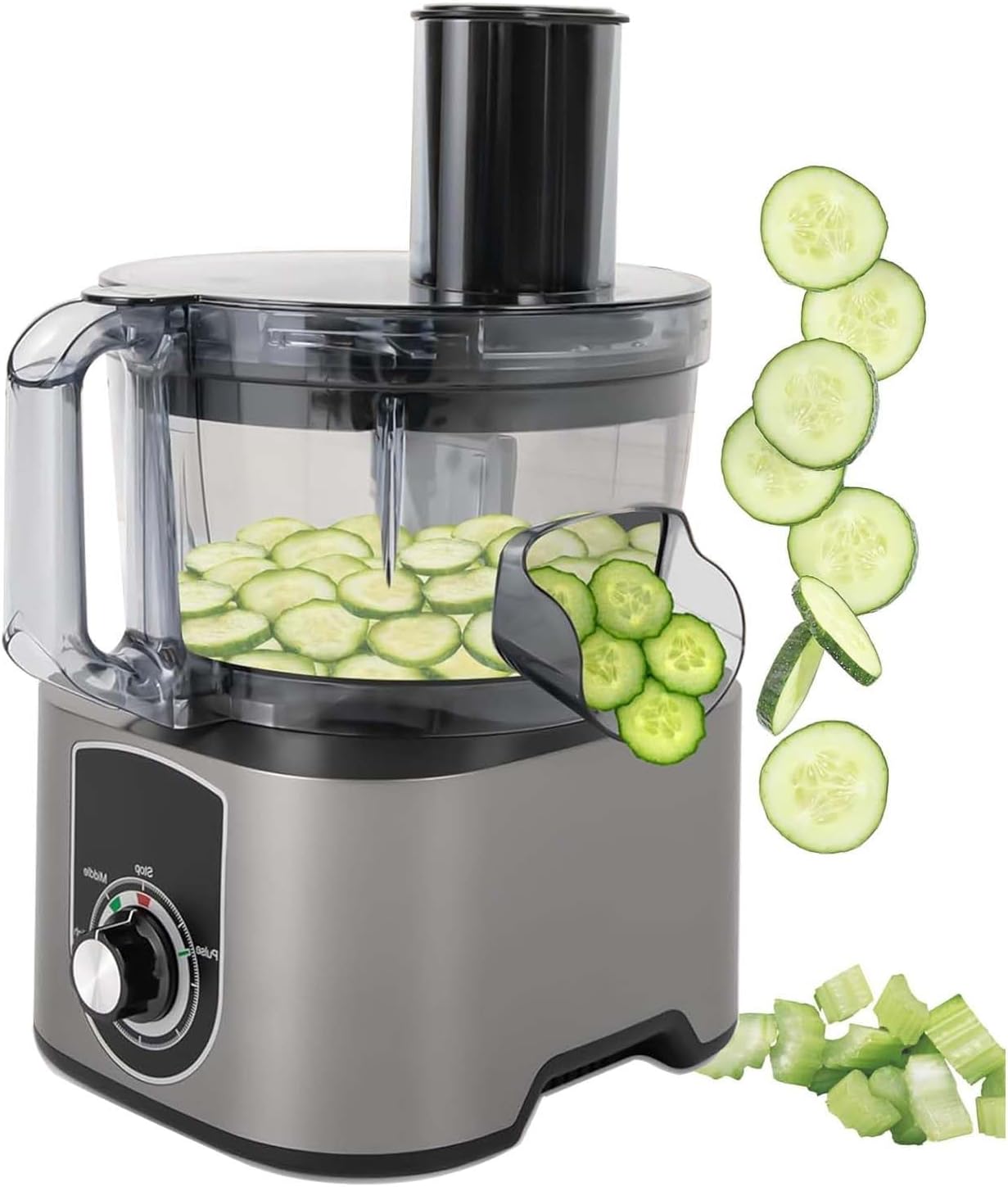 Commercial Vegetable Chopper Dicer,5L Automatic Onion Potato Cutter,Food Processor Fruit Cutting Machine,Electric Vegetable Slicer,with 0.3/0.4IN Dicing Molds (Black)