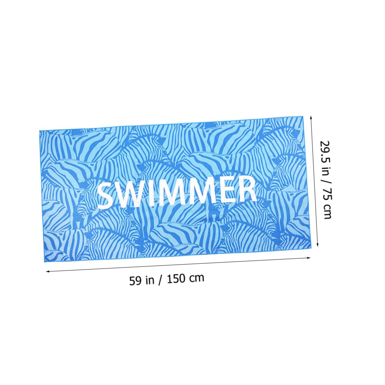 PRETYZOOM 3 Pz telo mare asciugamano portatile asciugamano palestra da bagno per bambini da viaggio in microfibra arazzo telo da piscina resistente all'usura Blue